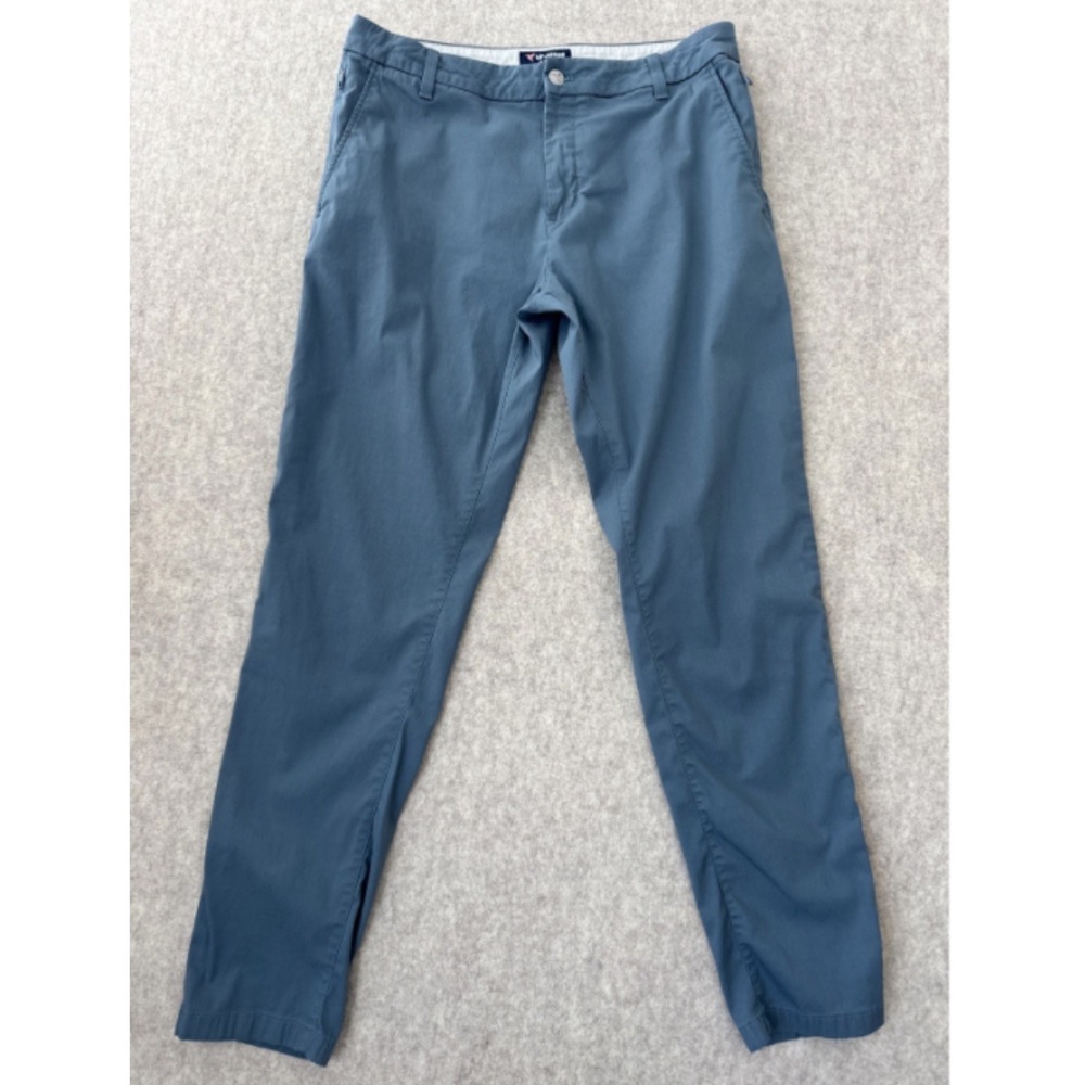 Birddogs Pants Stretch Poly Blend Mens Actual 34x30 Blue Slim Tapered